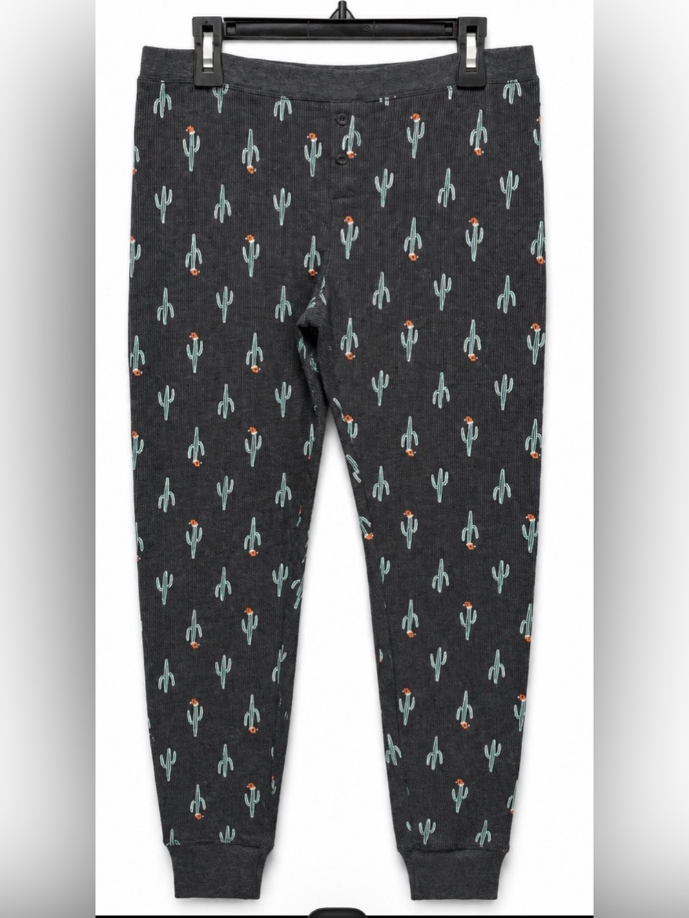 Old Navy Black Leggings with Mint & Red Cactus Print🎅🌵Size Medium